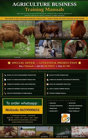 PRODUCTION AGRICULTURE TRAINING MANUALS   Special Offer  Purchase any four manuals