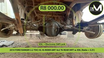 2014 FORD RANGER 2.2 TDCi XL Hi-RIDER 6MT 4x2 T6 REAR DIFF w. EDL [Ratio = 3.31]
