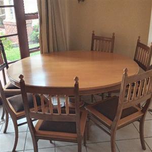 Beech and Yellowood Dining Set