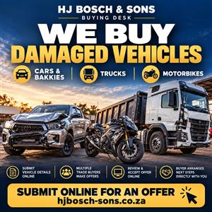 SELL YOUR DAMAGED VEHICLE – GAUTENG