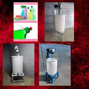 The 200-Liter Detergent Mixing Machine   An industrial marvel — stainless steel 