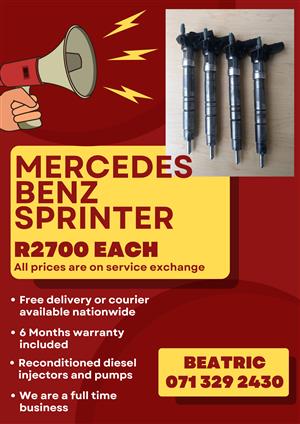 MERCEDES BENZ SPRINTER INJECTORS FOR SALE WITH WARRANTY INCLUDED 