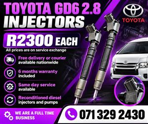 TOYOTA GD6 2.8 INJECTORS FOR SALE WITH WARRANTY 
