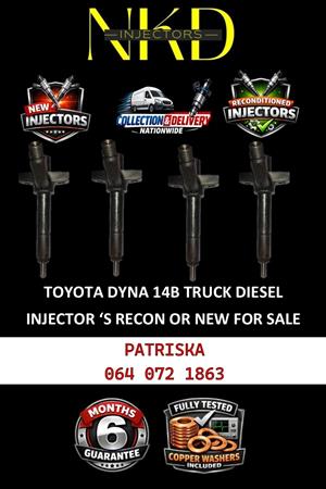 TOYOTA DYNA 14B DIESEL INJECTORS -FOR SALE- NEW & RECON 