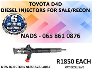TOYOTA D4D 2KD DIESEL INJECTORS FOR SALE / RECON WITH WARRANTY DESPATCH