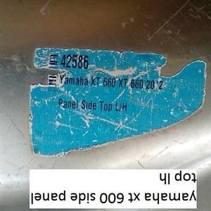 yamaha xt 600 side panel top lh