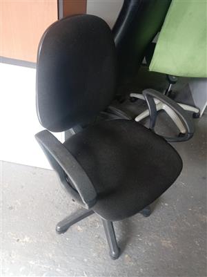 Small black typist chair