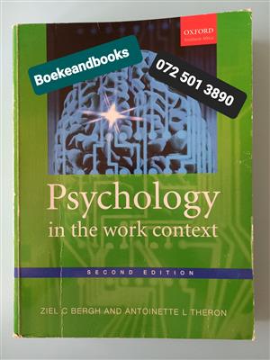 Psychology In The Work Context - Ziel C Bergh - Antoinette L Theron.