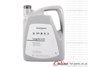 VW LongLife III FE 5L SAE 0W-30 High Performance Fully Synthetic Engine Oil