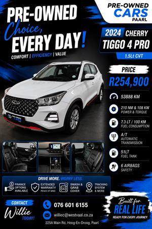 2024 Chery Tiggo 4 PRO 1.5 Lt CVT