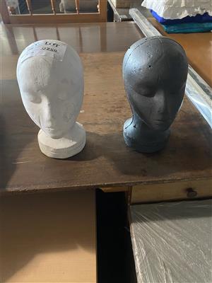 2x Polystyrene Mannequin Heads 