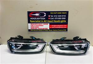 Audi Q3 left and right side xenon headlights (2015)