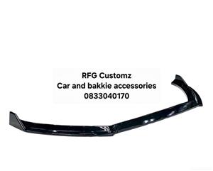 Polo 6,7,8 gloss black front spoiler
