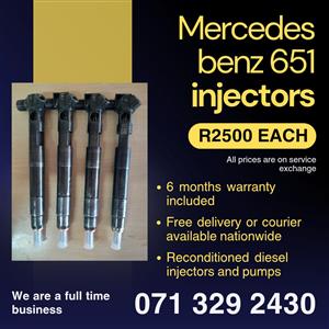 MERCEDES BENZ 651 INJECTORS FOR SALE WITH WARRANTY 