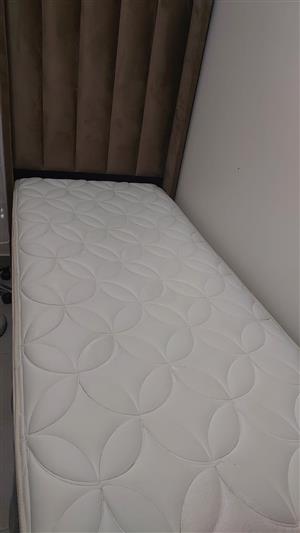 Single bed and base extra length with headboard