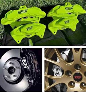 Subaru STI brake caliper decals stickers sets