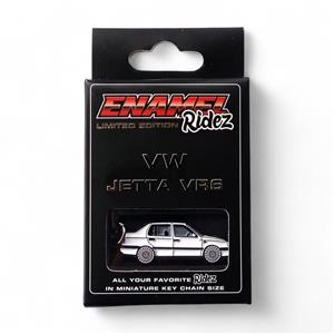 VW Jetta VR6 White - Die-Cast Enamel Keychain