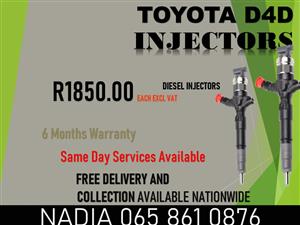 D4D TOYOTA DIESEL INJECTORS FOR SALE WITH WARRANTYY