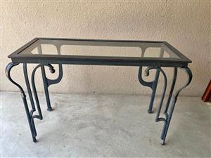 Preloved steel decorative side table For Sale