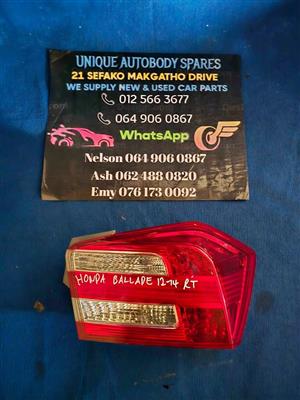 Honda Ballade Right Tail Light 2012 - 2014