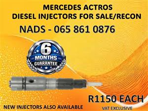 MERCEDES ACTROS DIESEL INJECTORS FOR SALE / RECON WITH WARRANTY MIDRAND