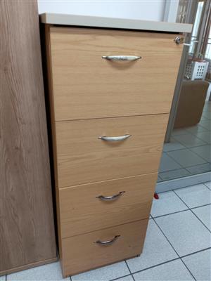4 Draw oak filing cabinet