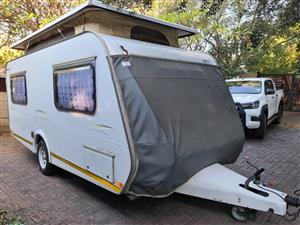 Gypsey Rhapsody Caravan with semi island bed and toilet