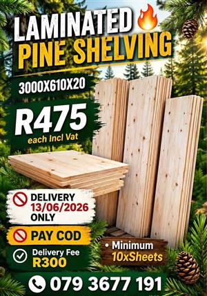 Pine Shelving Delivery Saturday ONLY