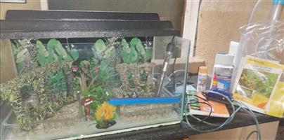 Fish tank with full kit and books