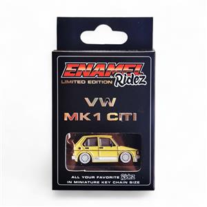 VW Mk1 Citi Yellow - Die-Cast Enamel Keychain
