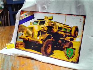 TinSap Casspir metal sign for sale