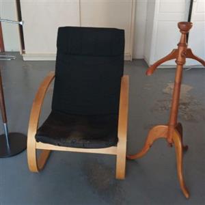 Lounge Chair with coat stands