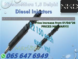 Diesel Injectors Nissan Micra 1.5 CDI