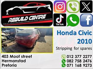 Honda Civic 2010 stripping for parts.