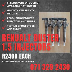 RENUALT DUSTER 1.5 INJECTORS FOR SALE WITH WARRANTY INCLUDED 