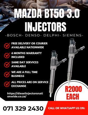 MAZDA BT50 3.0 DIESEL INJECTORS FOR SALE WITH WARRANTY