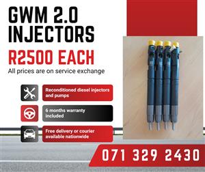 GWM 2.0 INJECTORS FOR SALE WITH WARRANTY 