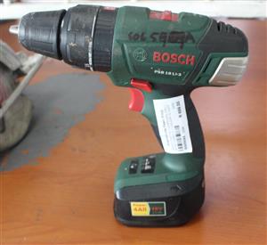 BOSCH PSB 18 LI CORDLESS DRILL W/BATTERIES & CHARGER IN CASE S065909A