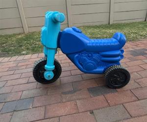 Plastic Push Scooter Blue