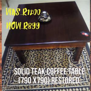 Solid teak coffee table