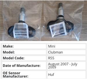 2007 - 09 Mini Clubman R55 TPMS tyre pressure monitor sensors and valves.