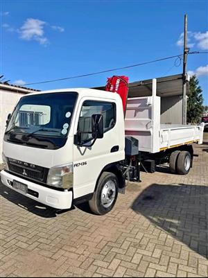 2013 Fuso 7-136 Dropside front mounted crane for sale