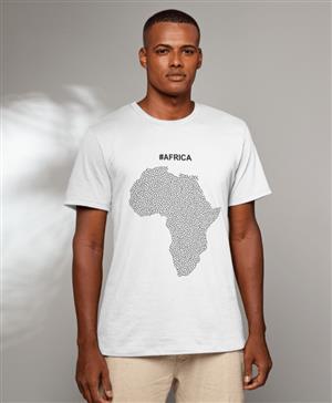 Men's Africa White Tshirt 