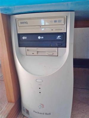 PC computer tower and screen