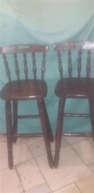 2 antique bar chairs