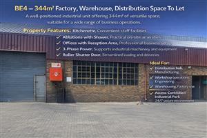 BE4 – 344m² Factory, Warehouse, Distribution Space To Let