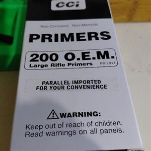 CCi 200 large rifle primers
