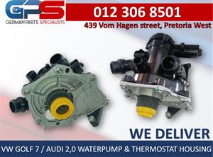VW GOLF7 , AUDI 2.0 WATER PUMP & THERMOSTAT HOUSING  - NEW FOR SALE 
