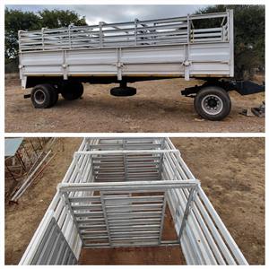  8M DRAWBAR CATTLE TRAILER
