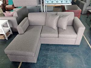 L-shaped interchangeable daybed couch grey